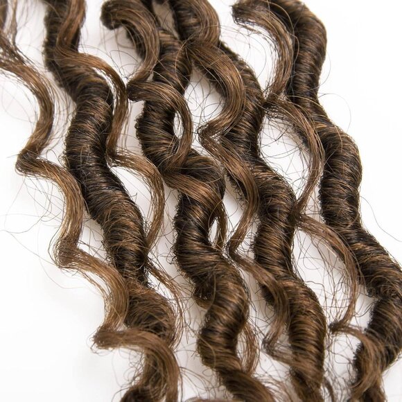 Goddess Locs Crochet Hair 12in Pre-Looped River Locs 4-Pack (1B/30) - Picture 2 of 9